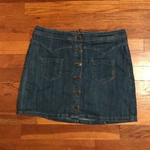 Denim Skirt with buttons down front